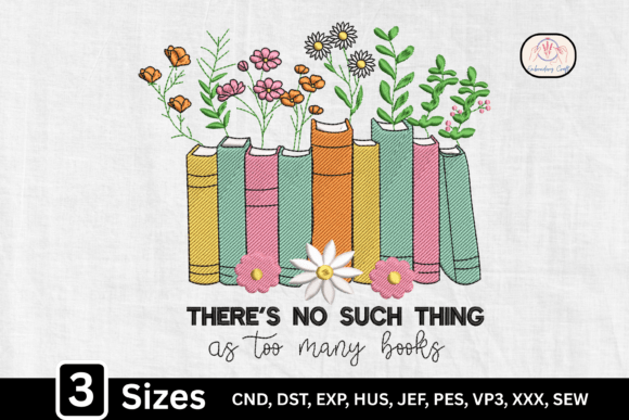 A Cozy Bookshelf Embroidery Design for Seasonal Gift Markets