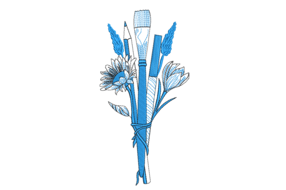 A Design Review: Blue Art Tools Bouquet for Business