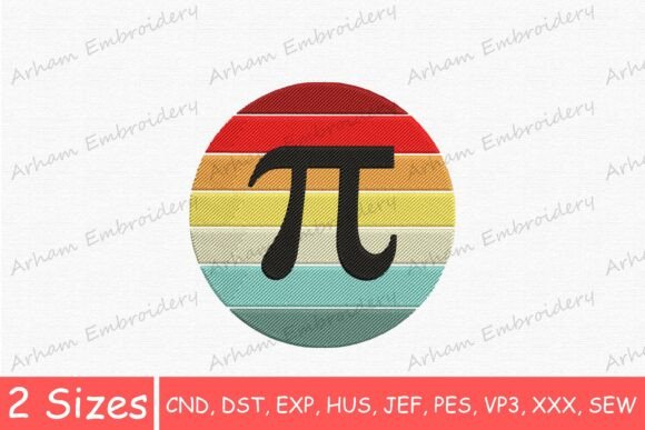 A Designer's Review of the Retro Pi Day Embroidery File