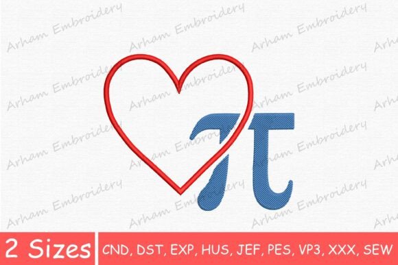 A Designer's Review: The Love Pi Symbol Embroidery Design
