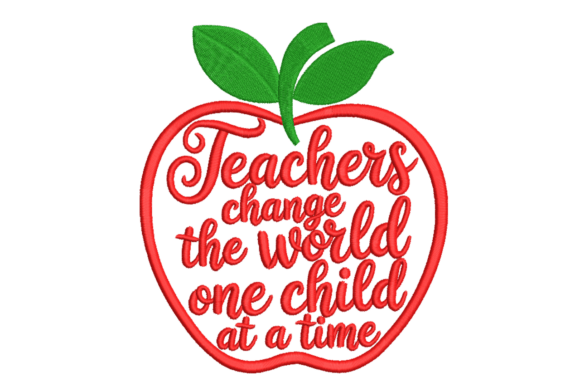 A Designer's Review: The Teachers Change the World Apple Embroidery