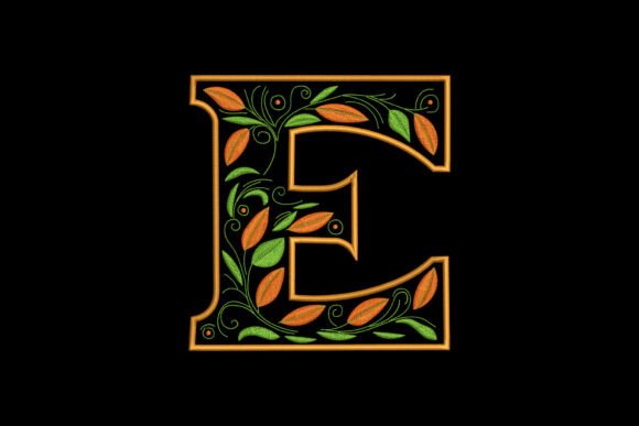 A Floral Letter E for Elegant, Everyday Embroidery