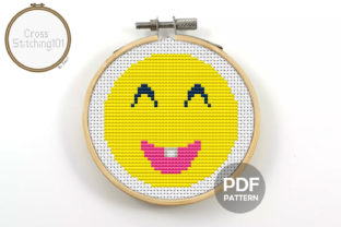 A Modern Cross Stitch Emoji Pattern for Sweet Personalized Gifts