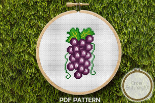 A Modern Grapes Cross Stitch Pattern Review for Boutique Sweatshirts