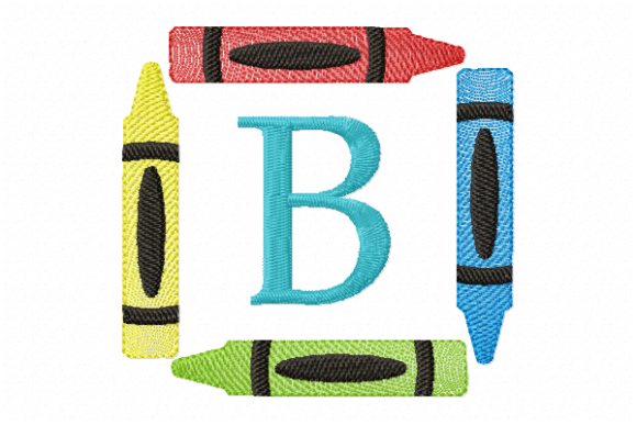 A Sweet & Playful Monogram: The Crayons Frame Letter B