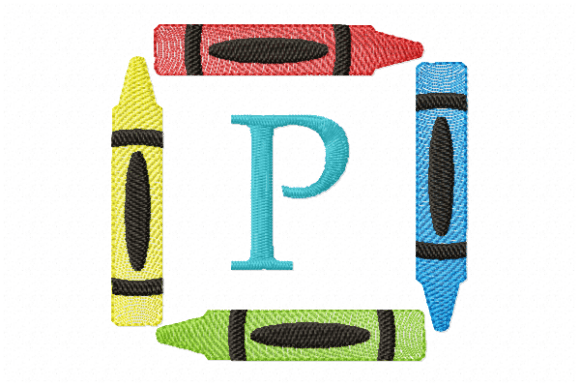 Crayons Frame Monogram Letter P: A Seasonal Design Review