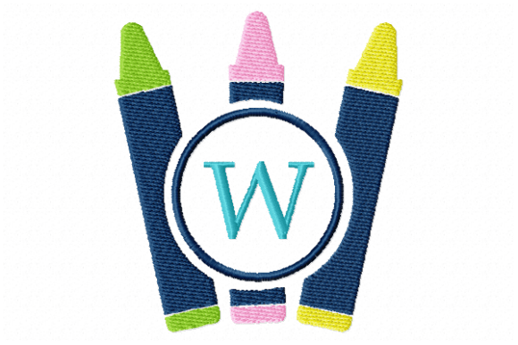 Crayons Frame Monogram Letter W: A Designer's Review