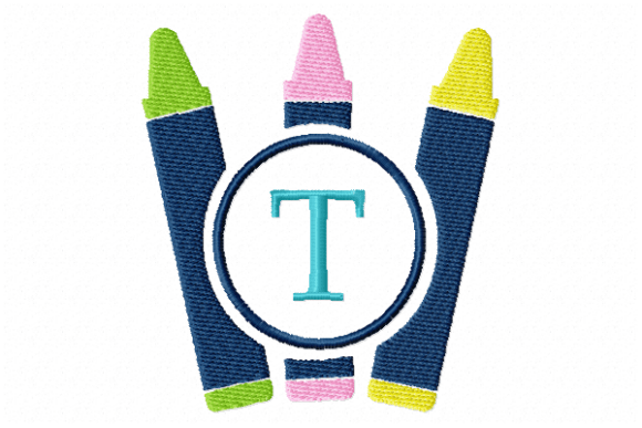 Testing the Crayons Frame Monogram Letter T for Gift Shop Projects